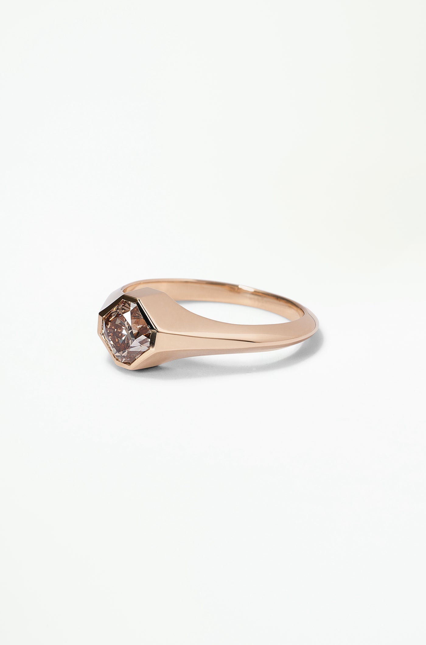 One of a Kind Fancy Cut Diamond Signet Ring No. 44