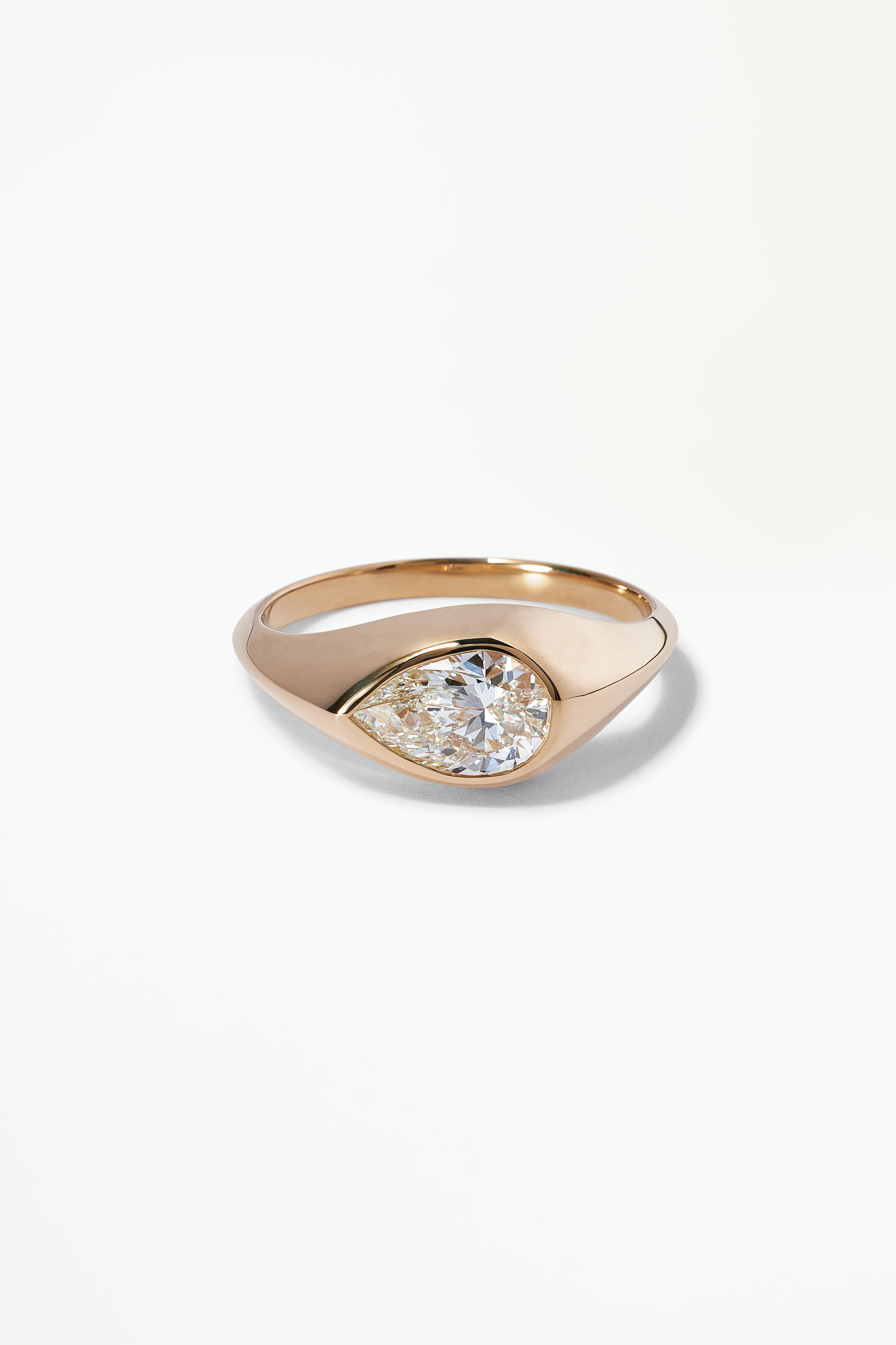 One of a Kind Pear Brilliant Cut Diamond Signet 36 – WWAKE