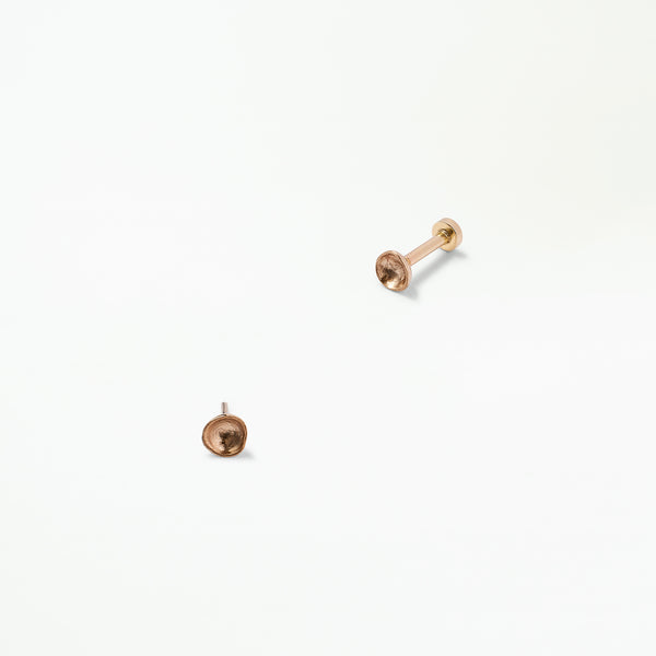 Bowl Wisp Earring - Flat Back - Single