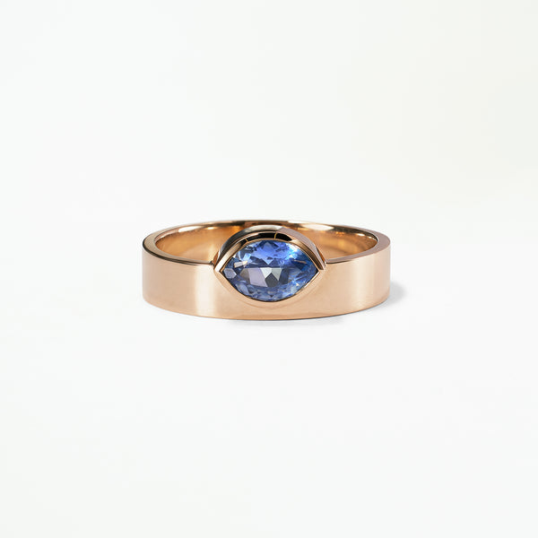 One of a Kind Marquise Cut Sapphire Monolith Ring No. 12