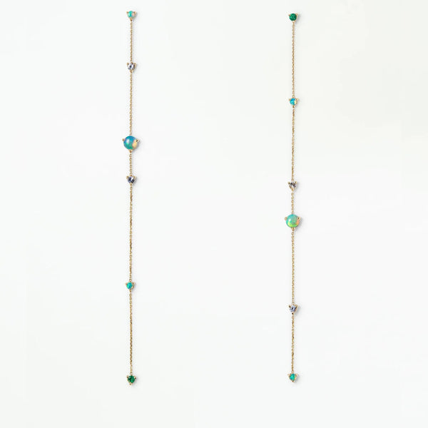 Linear Chain Earrings - Pair