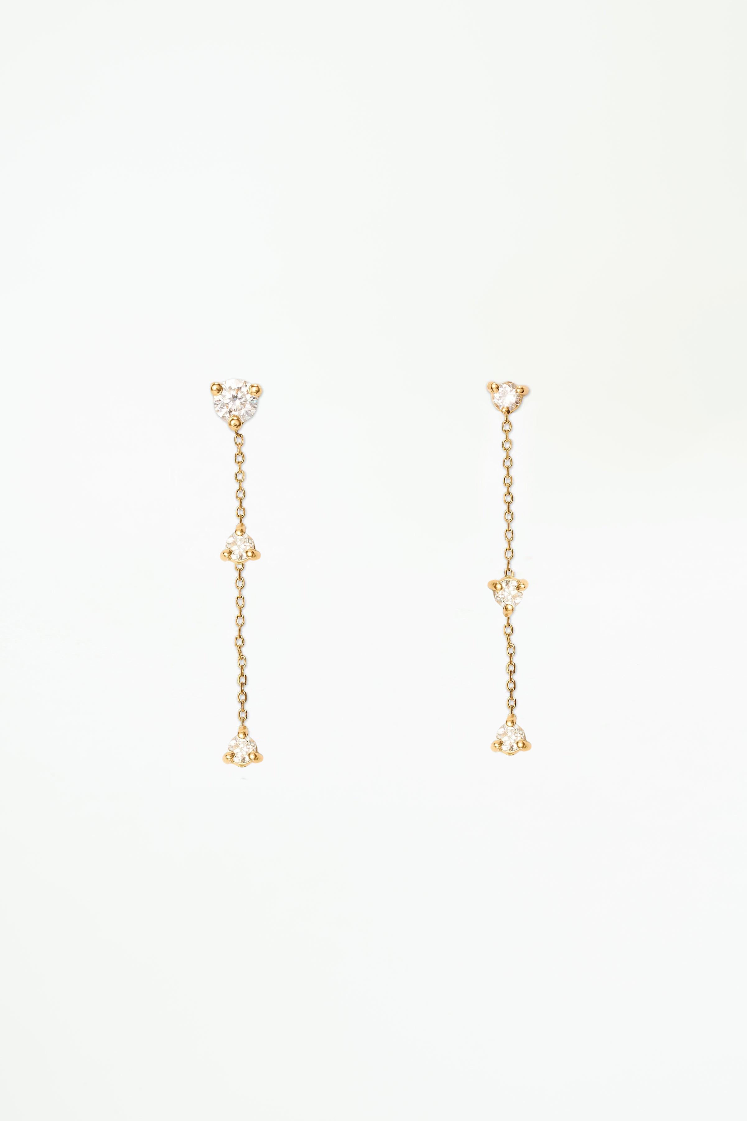 Diamond Drop Earrings Pair - Main Image
