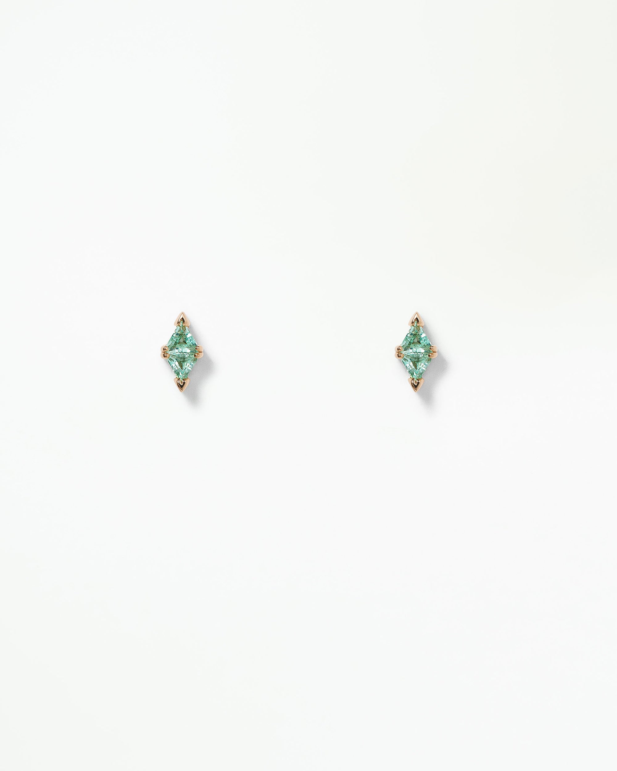 Green Beryl Mirrored Triad Stud Earring – WWAKE