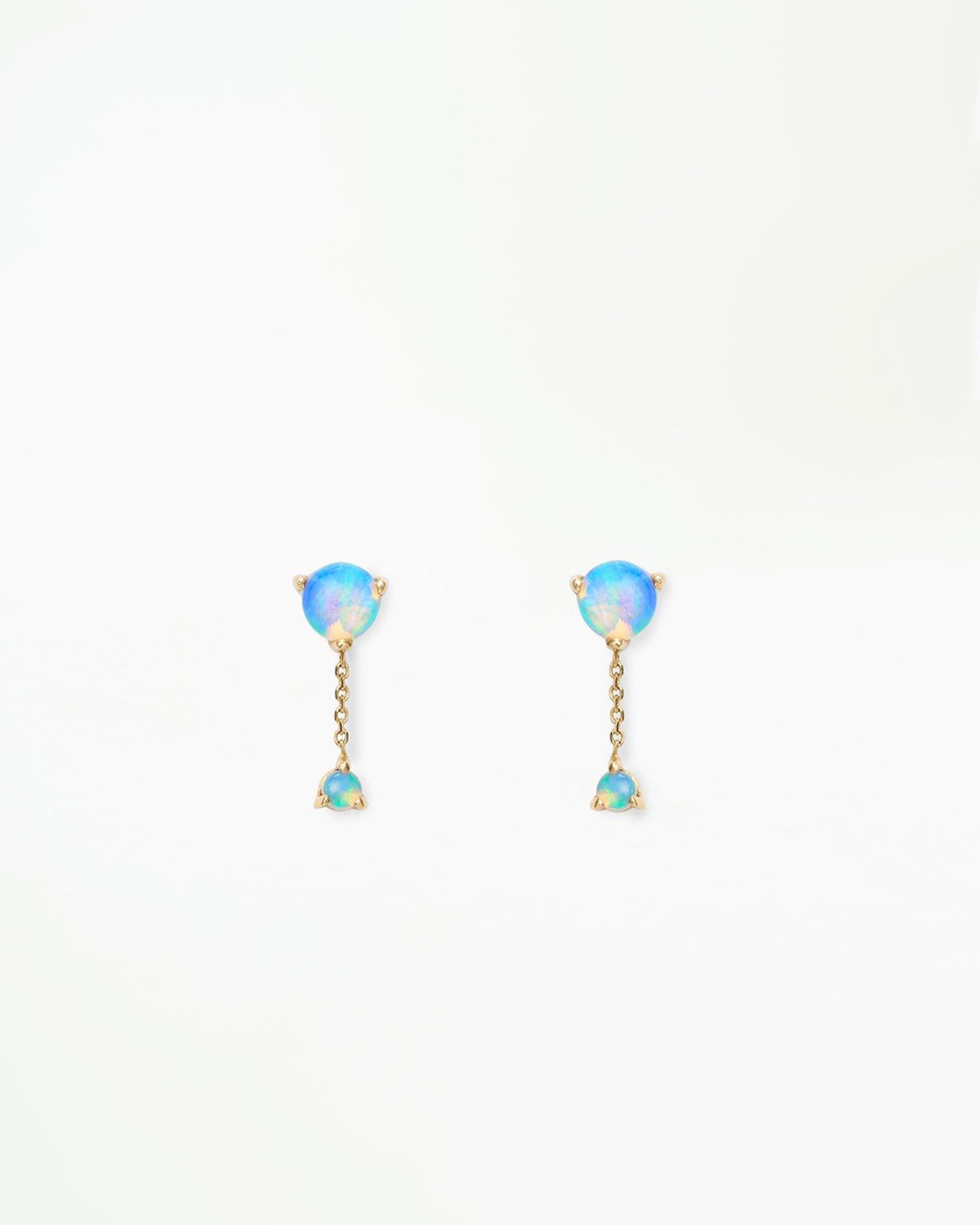 Large Opal Two-Step Chain Earring – WWAKE