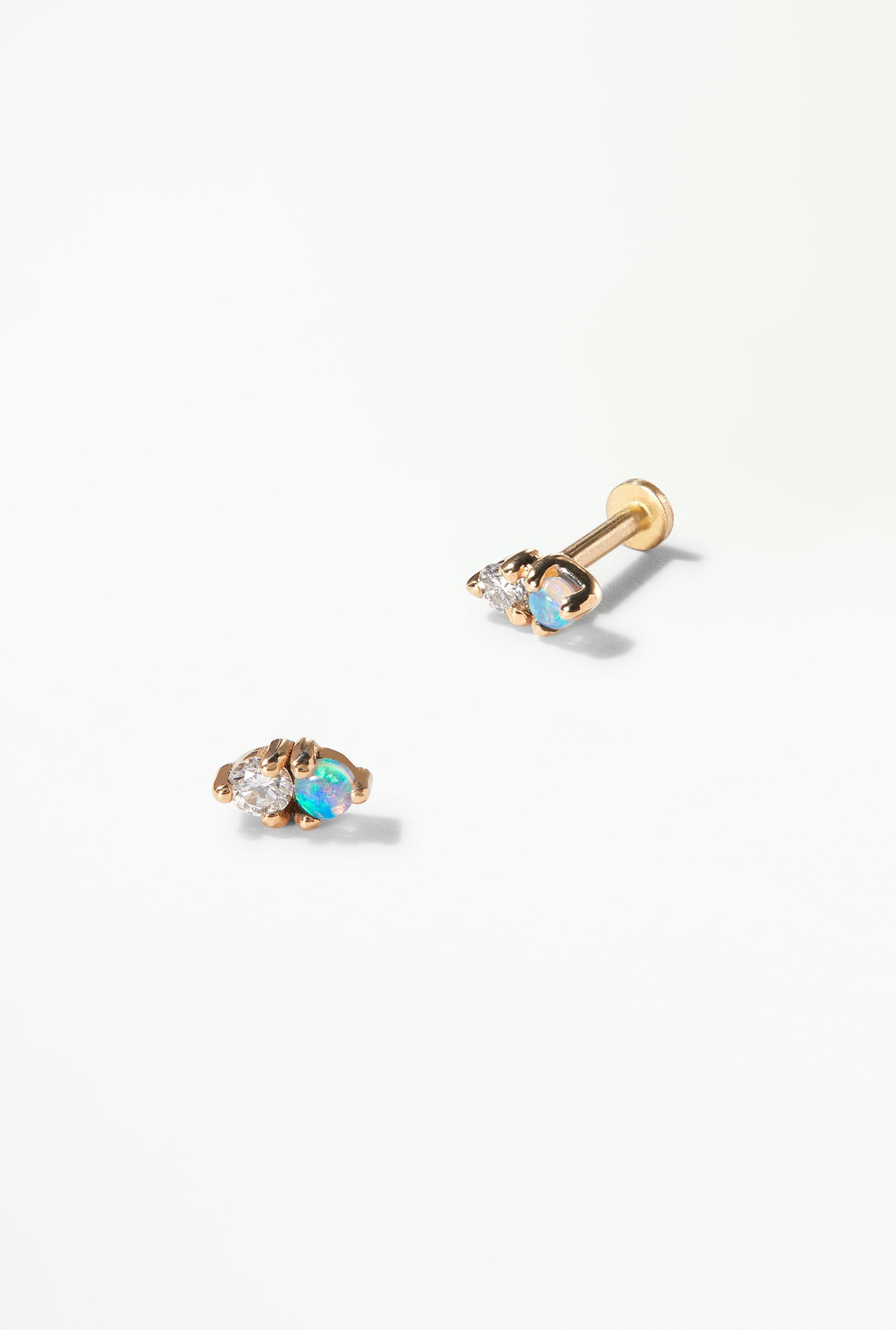 Two-Step Earring Flat Back Single - Main Image