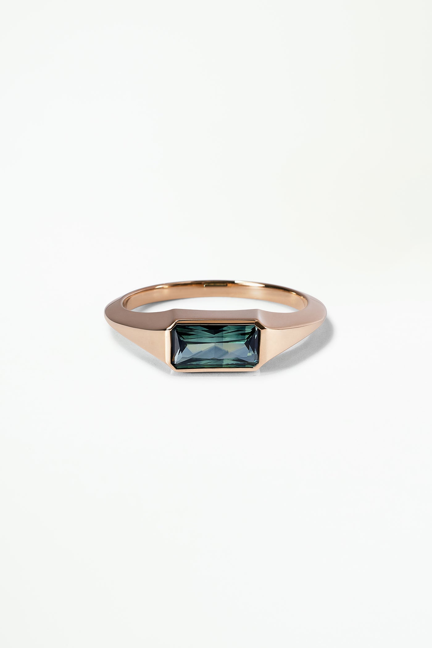 One of a Kind Radiant Cut Sapphire Signet Ring No. 29