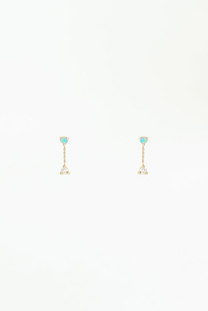 Small Two-Step Chain Earring - Flat Back - Single Size 5mm | WWAKE