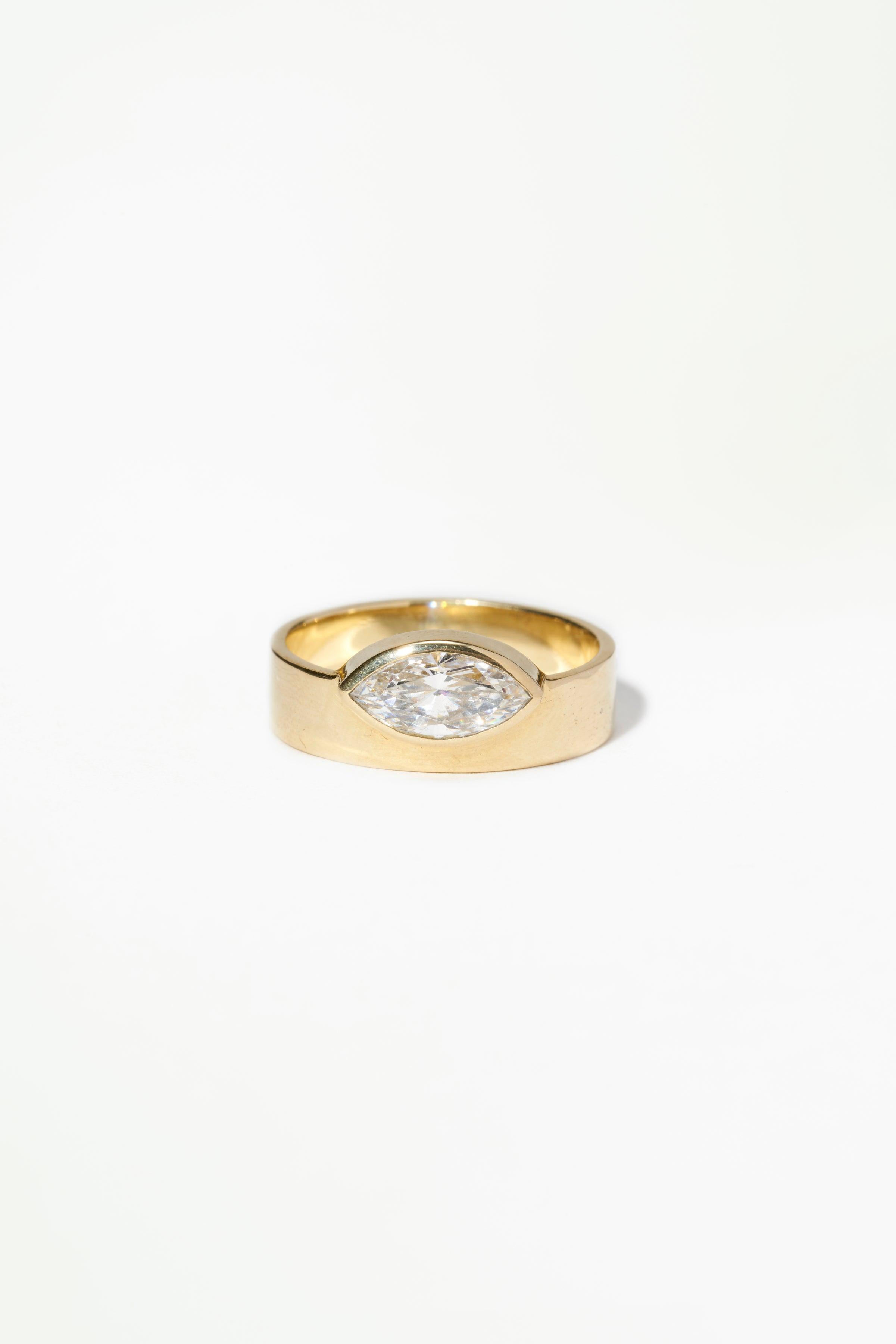 Large Marquise Cut Monolith Ring