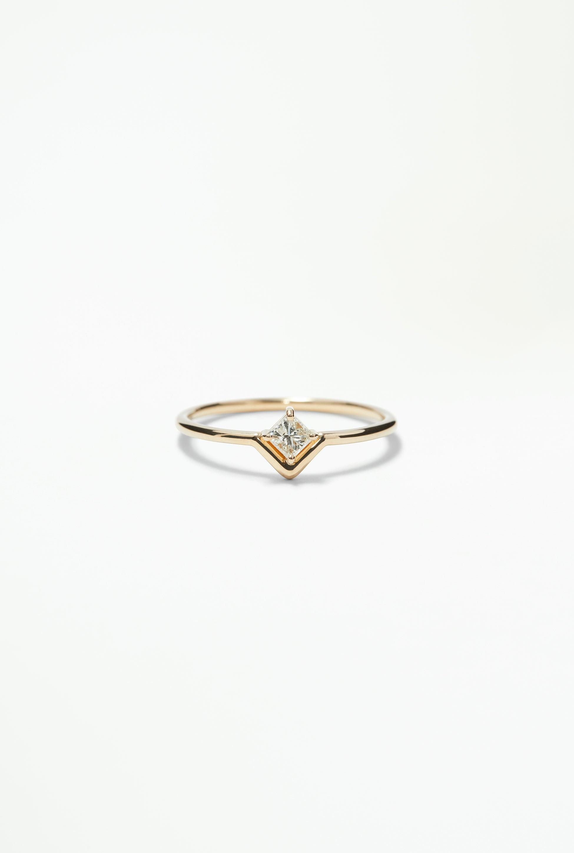 simple princess cut rings