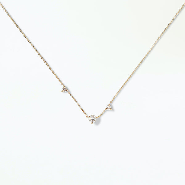Three-Step Diamond Necklace - WWAKE