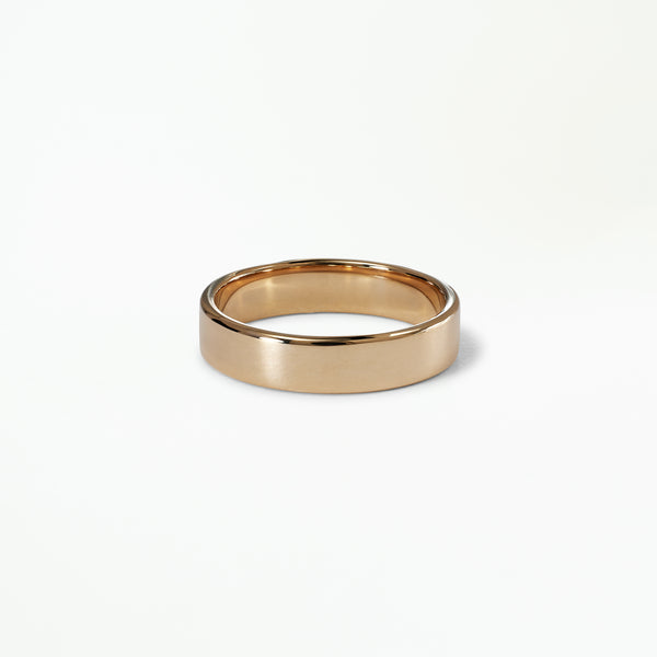 Flat Wedding Band, 4mm