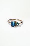 Emerald And Trillion Cut Sapphire Mosaic Ring No. 45