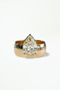 Vintage Pear Cut Diamond Dome Monolith Ring No. 44