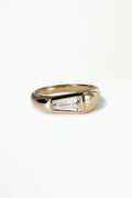 Tapered Baguette Cut Diamond Soft Signet Ring No. 65