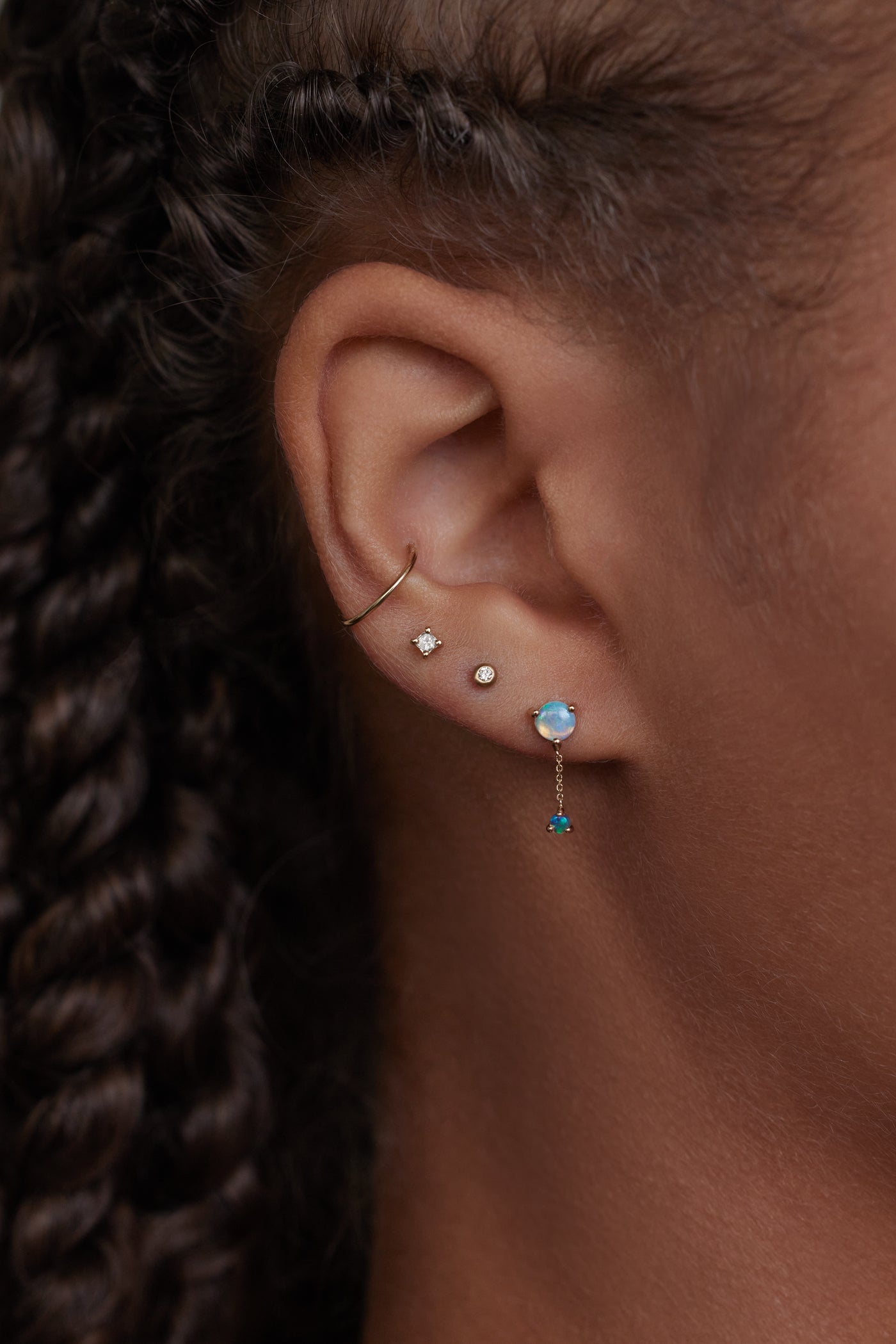 Diamond Nugget Earring - Single