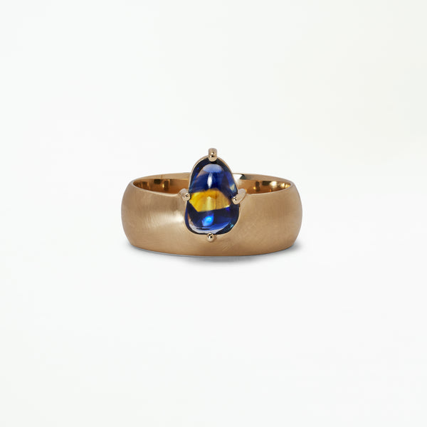 One of a Kind Cabochon Sapphire Monolith Ring No. 8