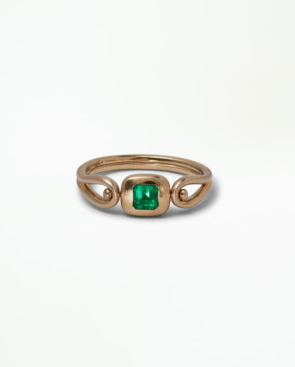 One of a Kind Asscher Cut Emerald Tempo Ring No. 2