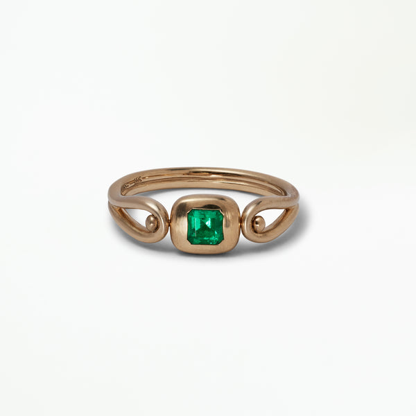 One of a Kind Asscher Cut Emerald Tempo Ring No. 2