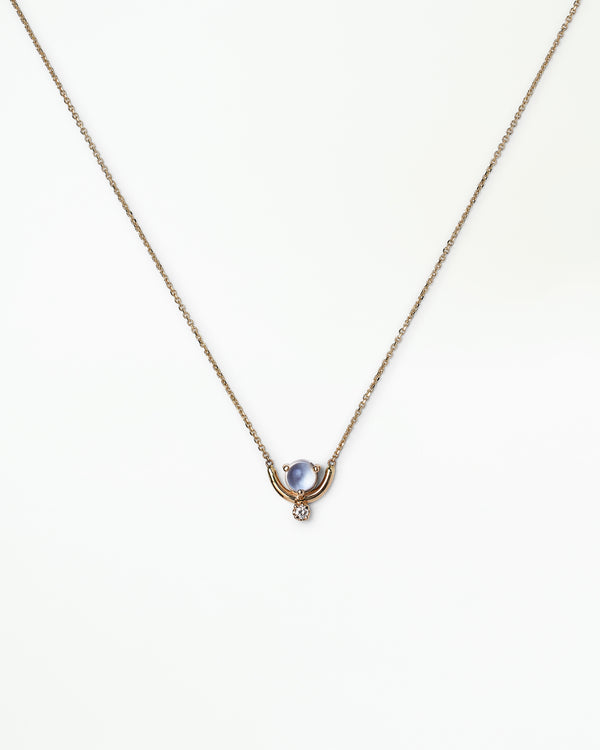 Moonstone and Diamond Nestled Necklace