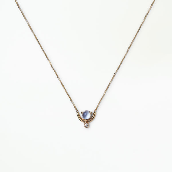 Moonstone and Diamond Nestled Necklace