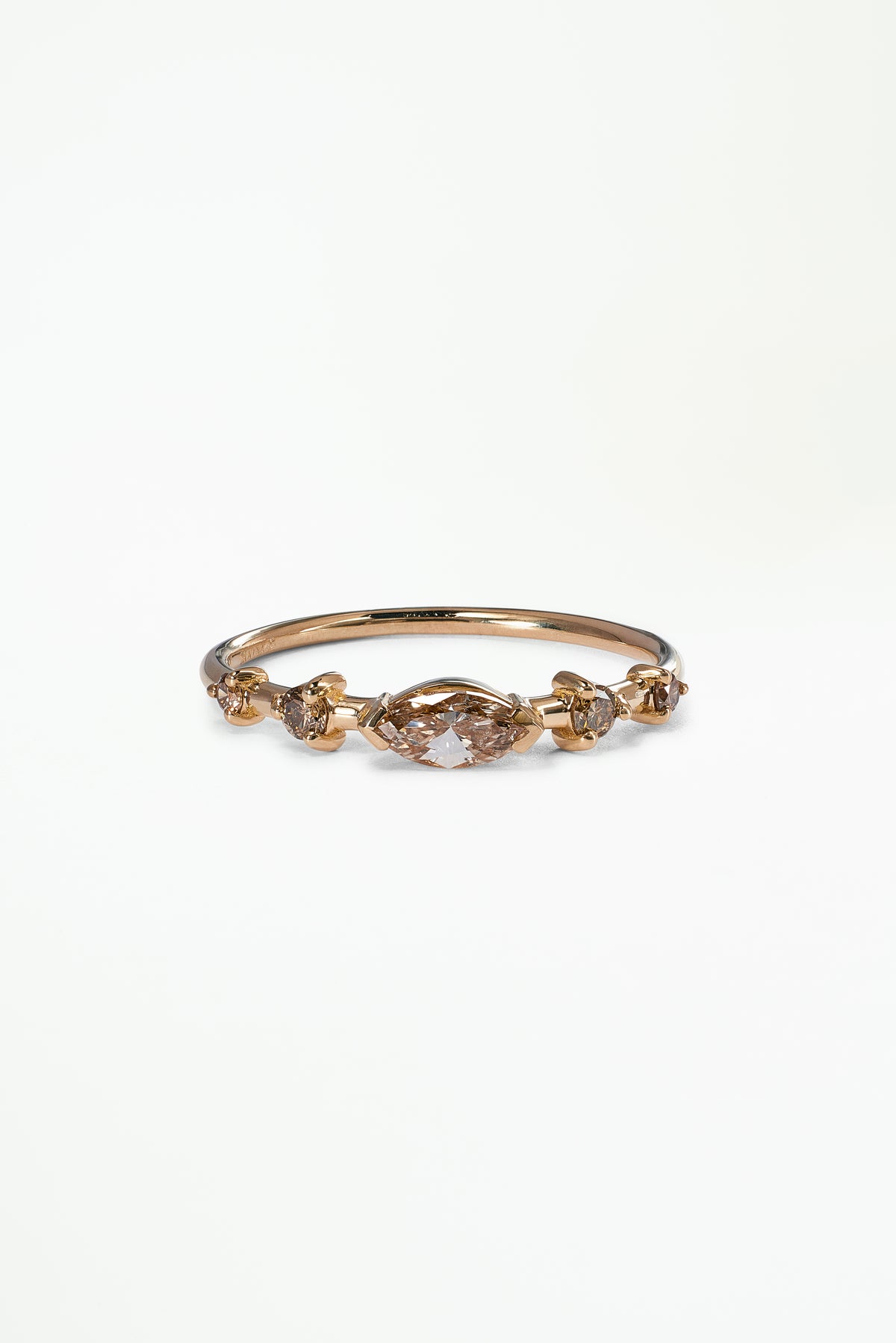 Marquise Cut Champagne Diamond Vista Ring