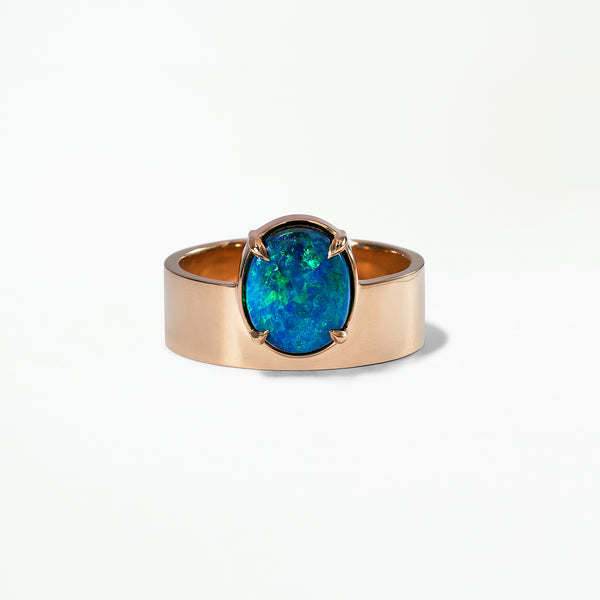One of a Kind Black Opal Monolith Ring No. 13
