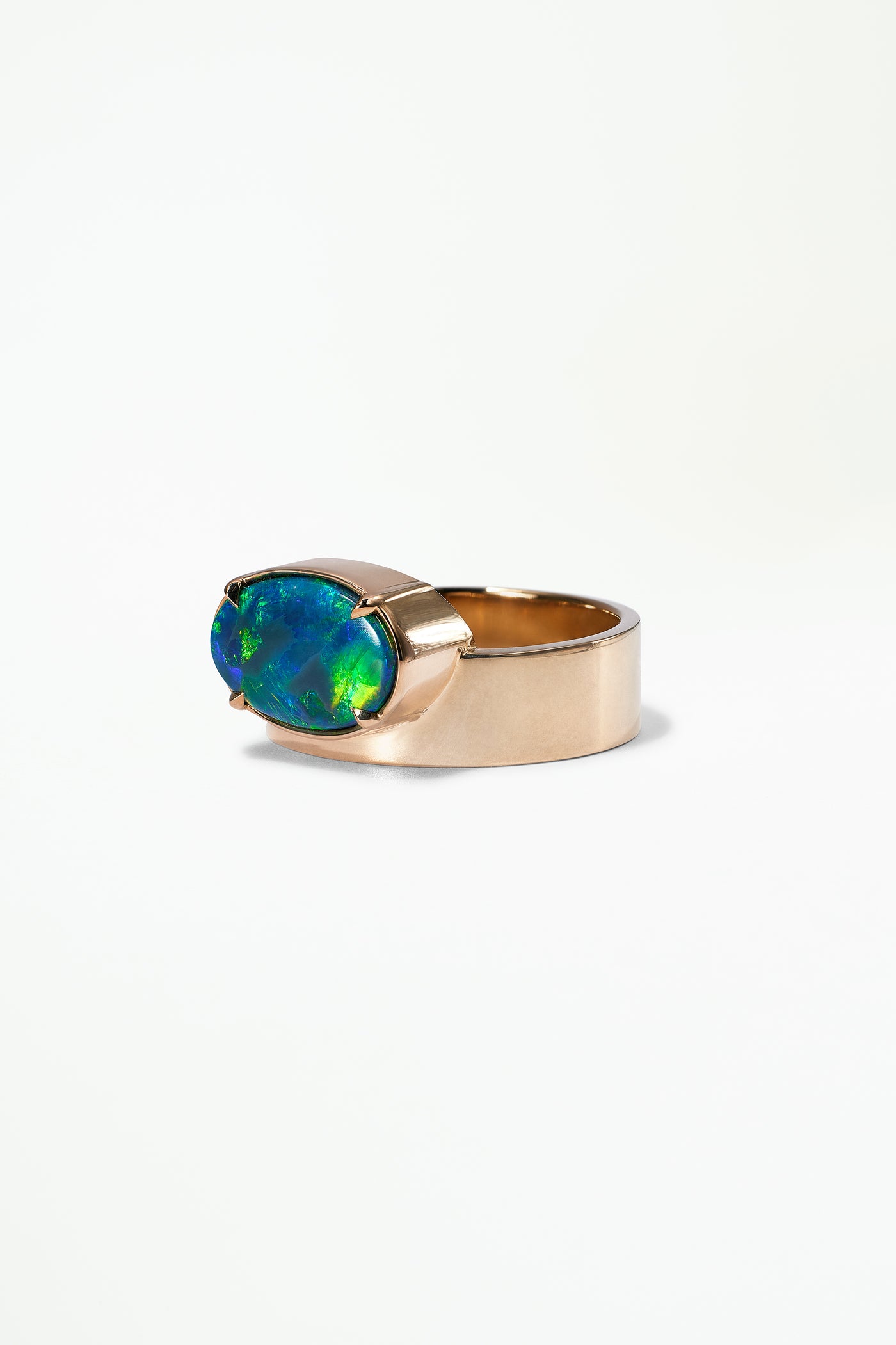 One of a Kind Black Opal Monolith Ring No. 14
