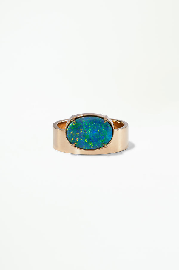 One of a Kind Black Opal Monolith Ring No. 17