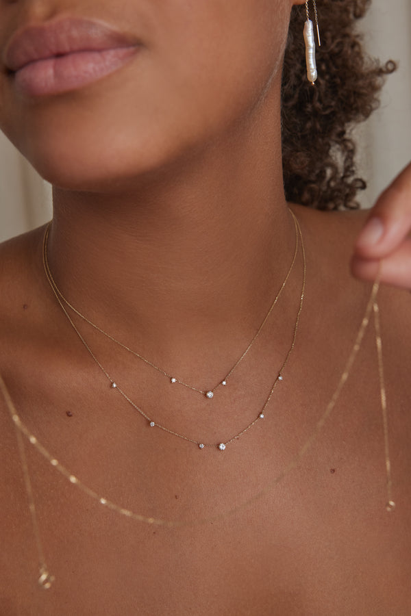 Diamond Linear Chain Necklace