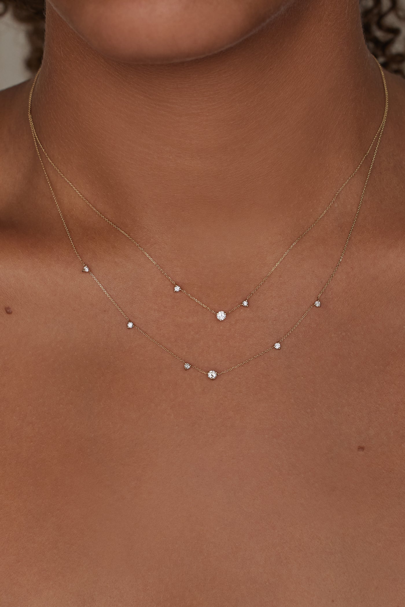 Diamond Linear Chain Necklace