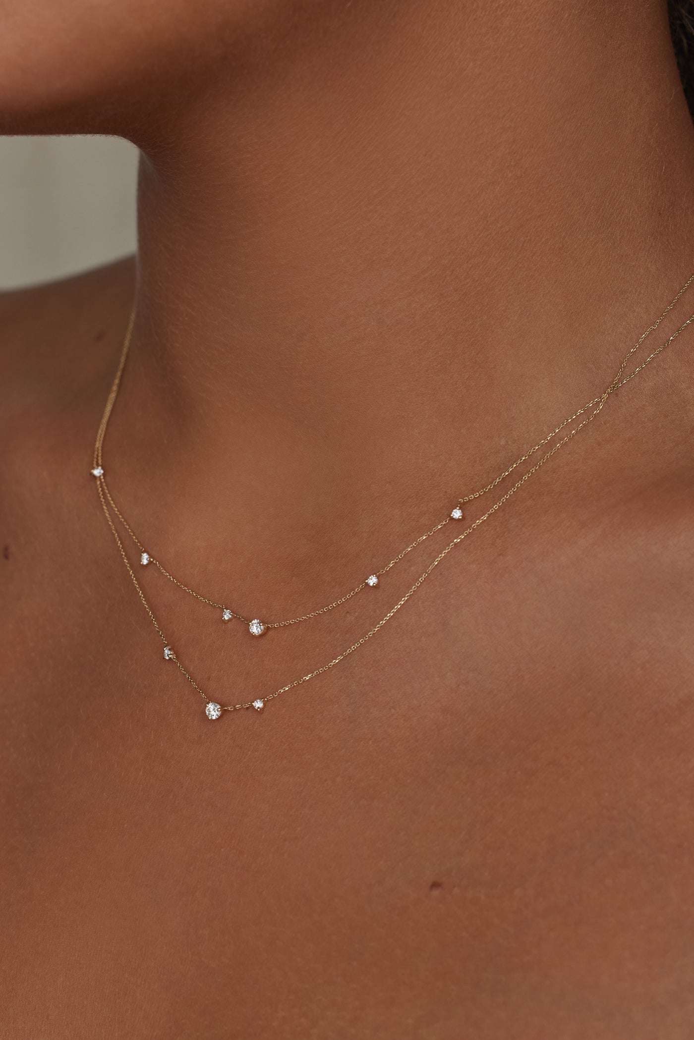 Diamond Linear Chain Necklace