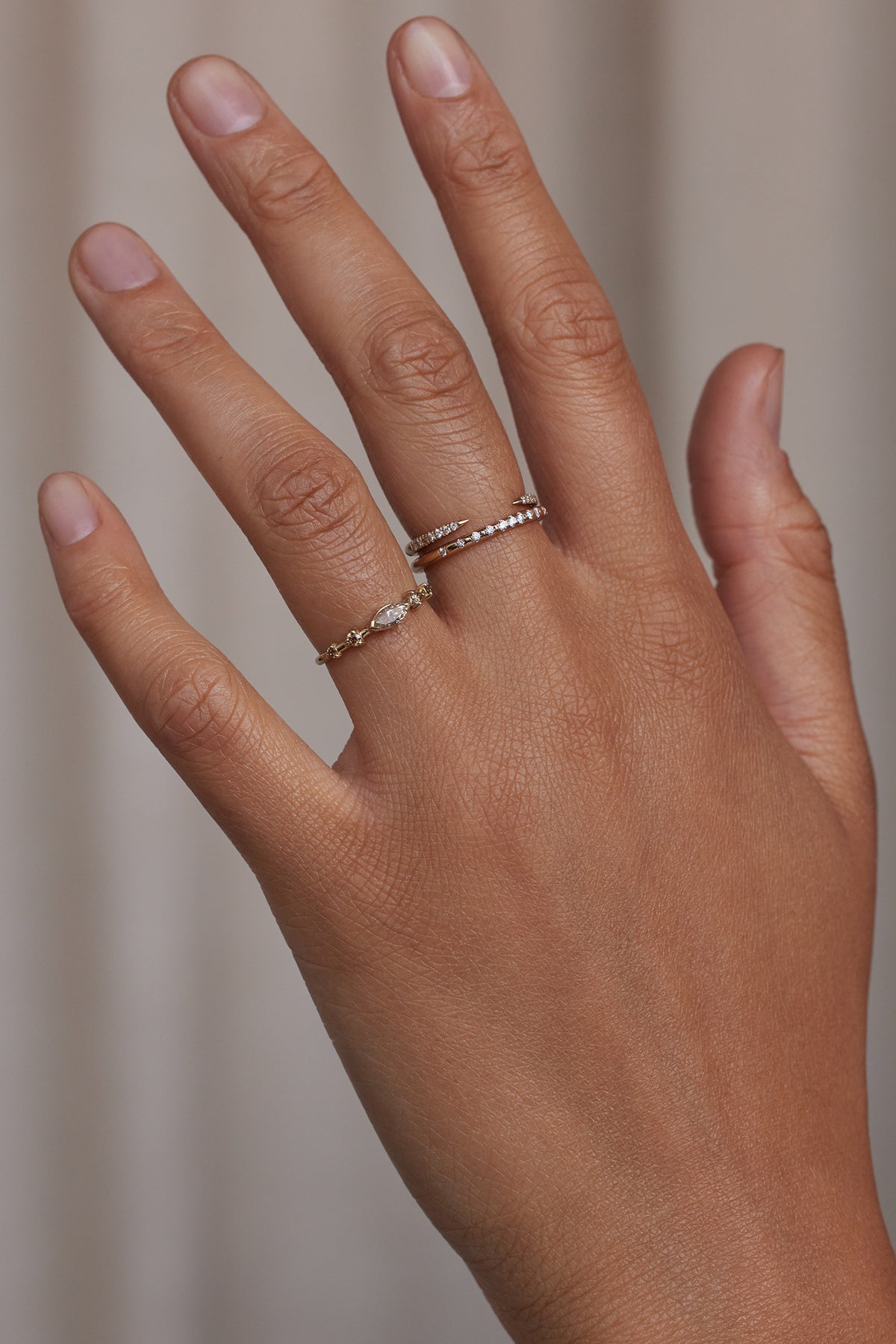 Marquise Cut Champagne Diamond Vista Ring