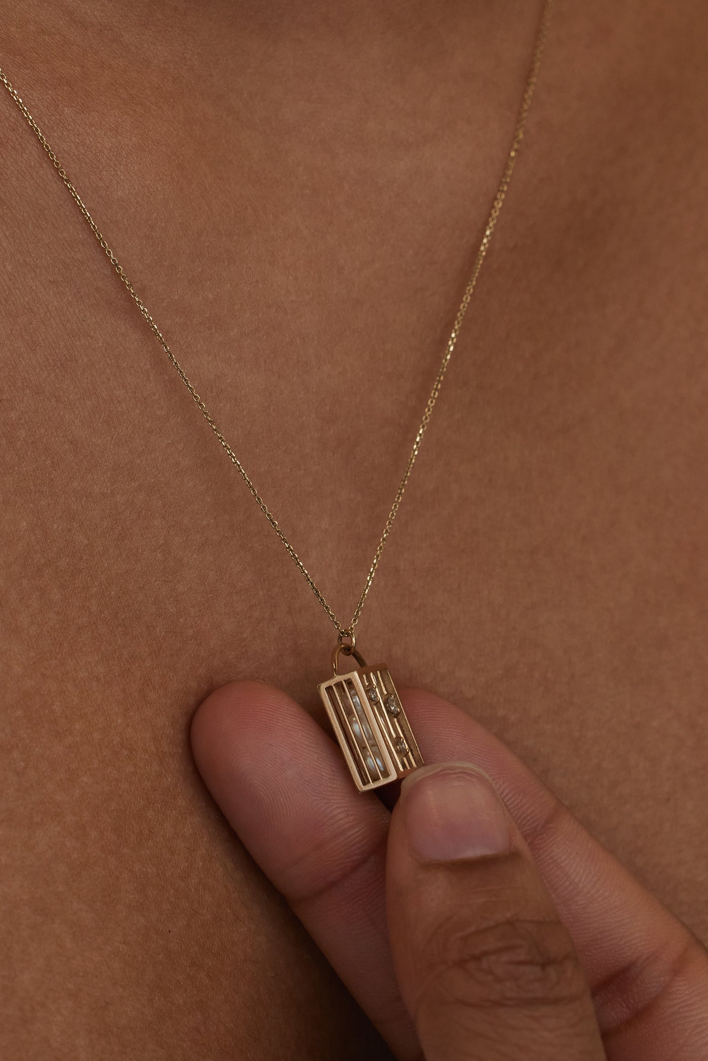 Reliquary Diamond & Pearl Necklace