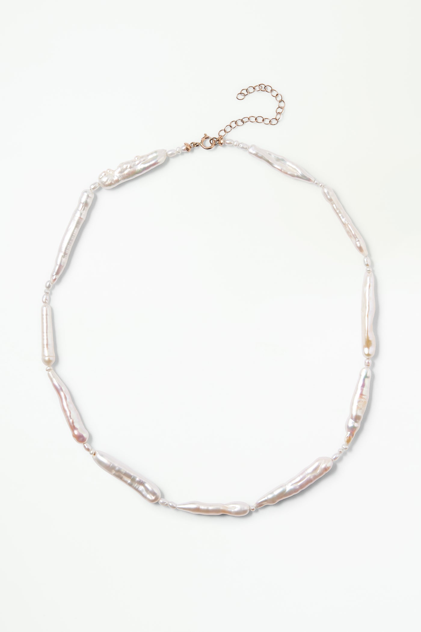 Stem Pearl Patchwork Necklace