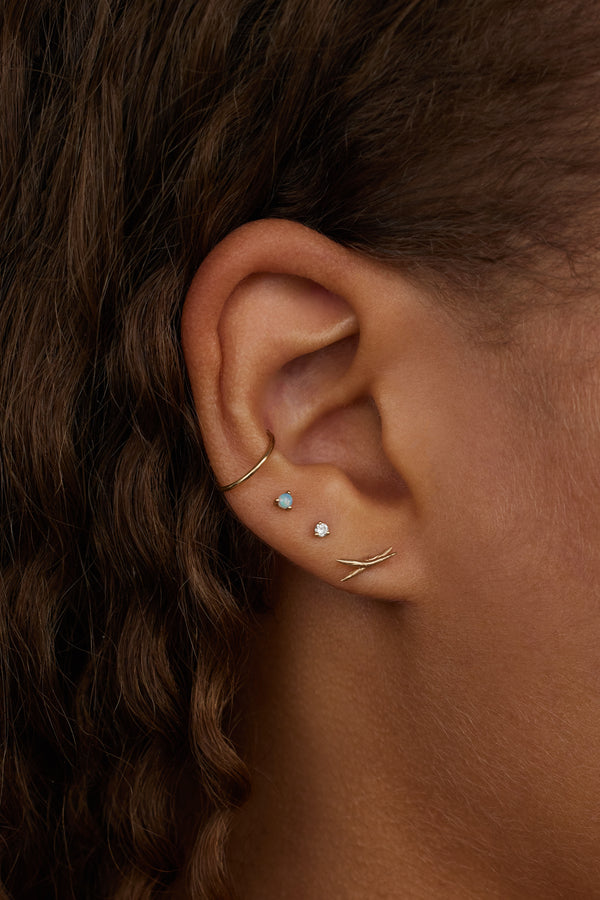 3 HOLE Spiral Hoops, MULTIPLE PIERCING, Gold Hoop, Silver Hoop, Earrings  for 3 Holes, Triple Piercing, Side by Side Holes, Unisex Earrings - Etsy