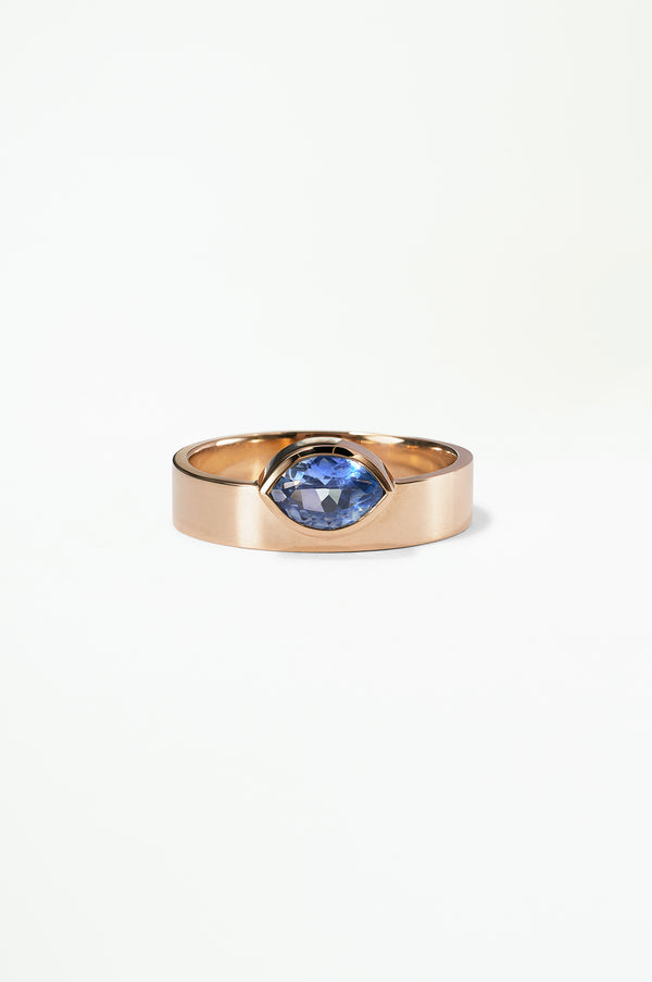 One of a Kind Marquise Cut Sapphire Monolith Ring No. 12