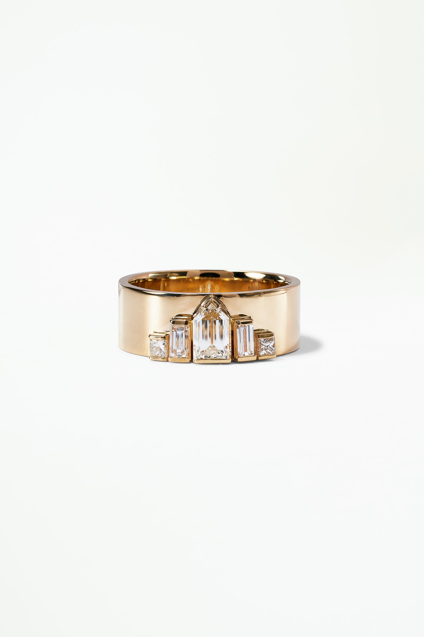 One of a Kind Fancy Cut Diamond Menhir Ring No. 21