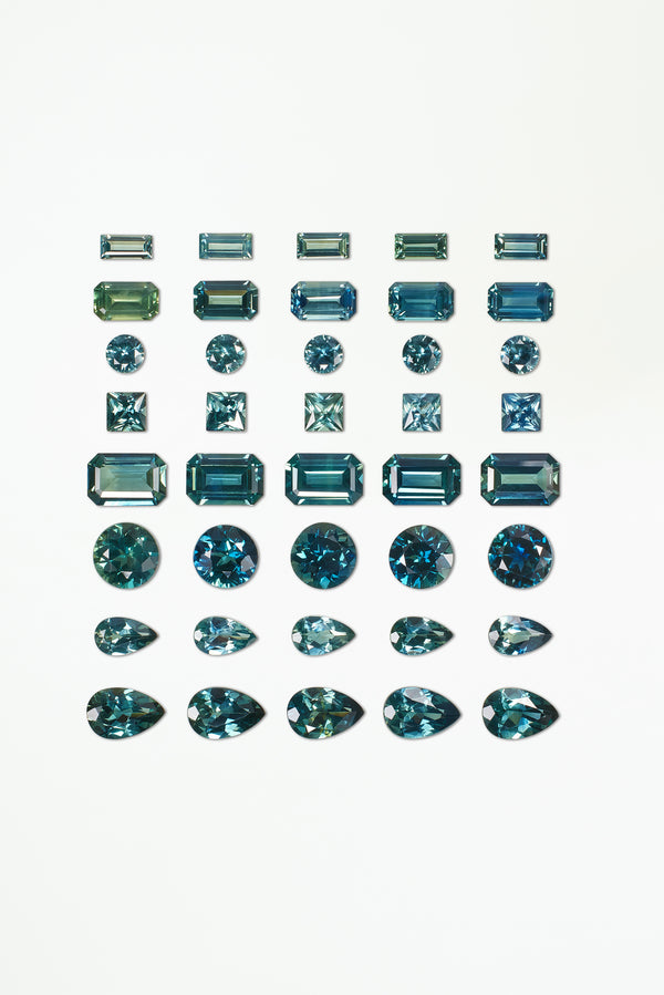 Emerald Cut Sapphire and Baguette Cut Diamond Bricolage Ring