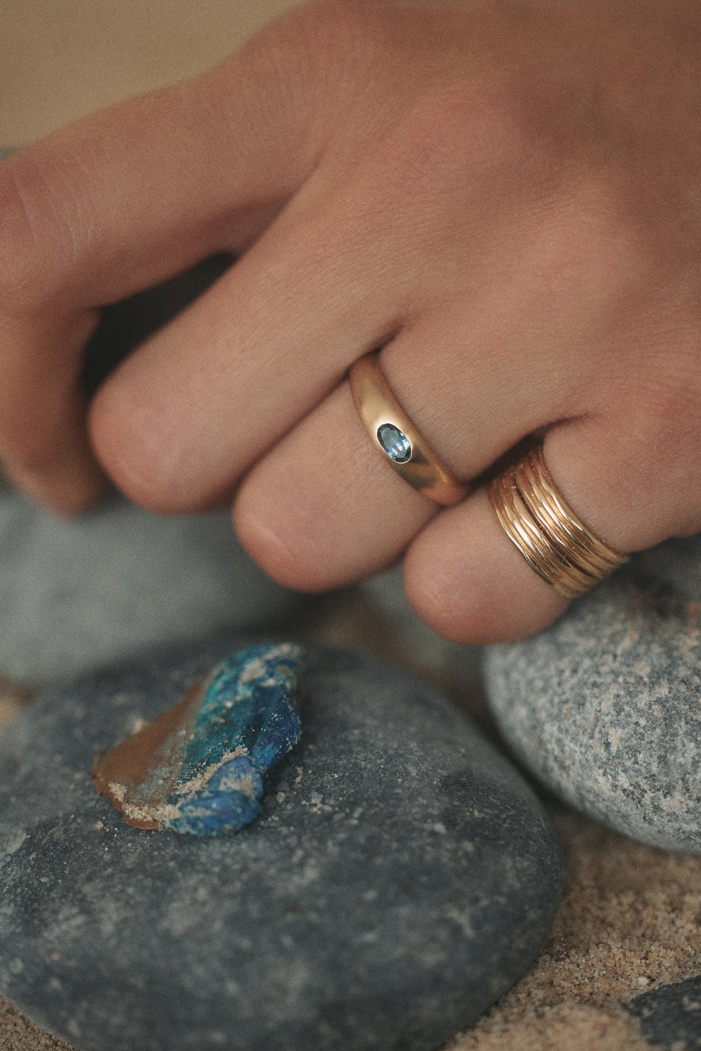 Blue Sapphire Soft Signet - Matte