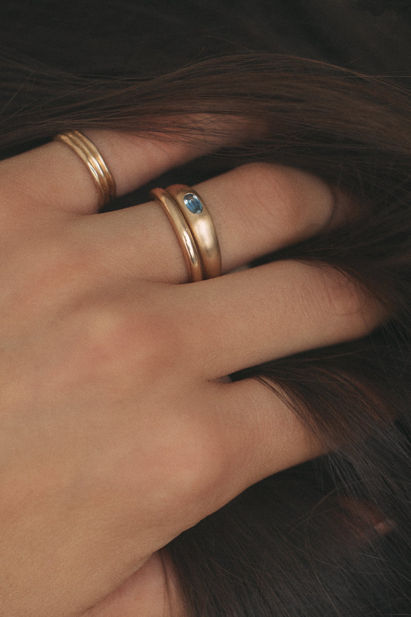 Blue Sapphire Soft Signet - Matte