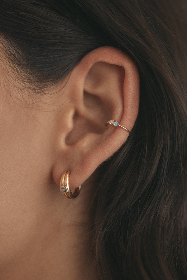 Sapphire Ridge Hoop - Single