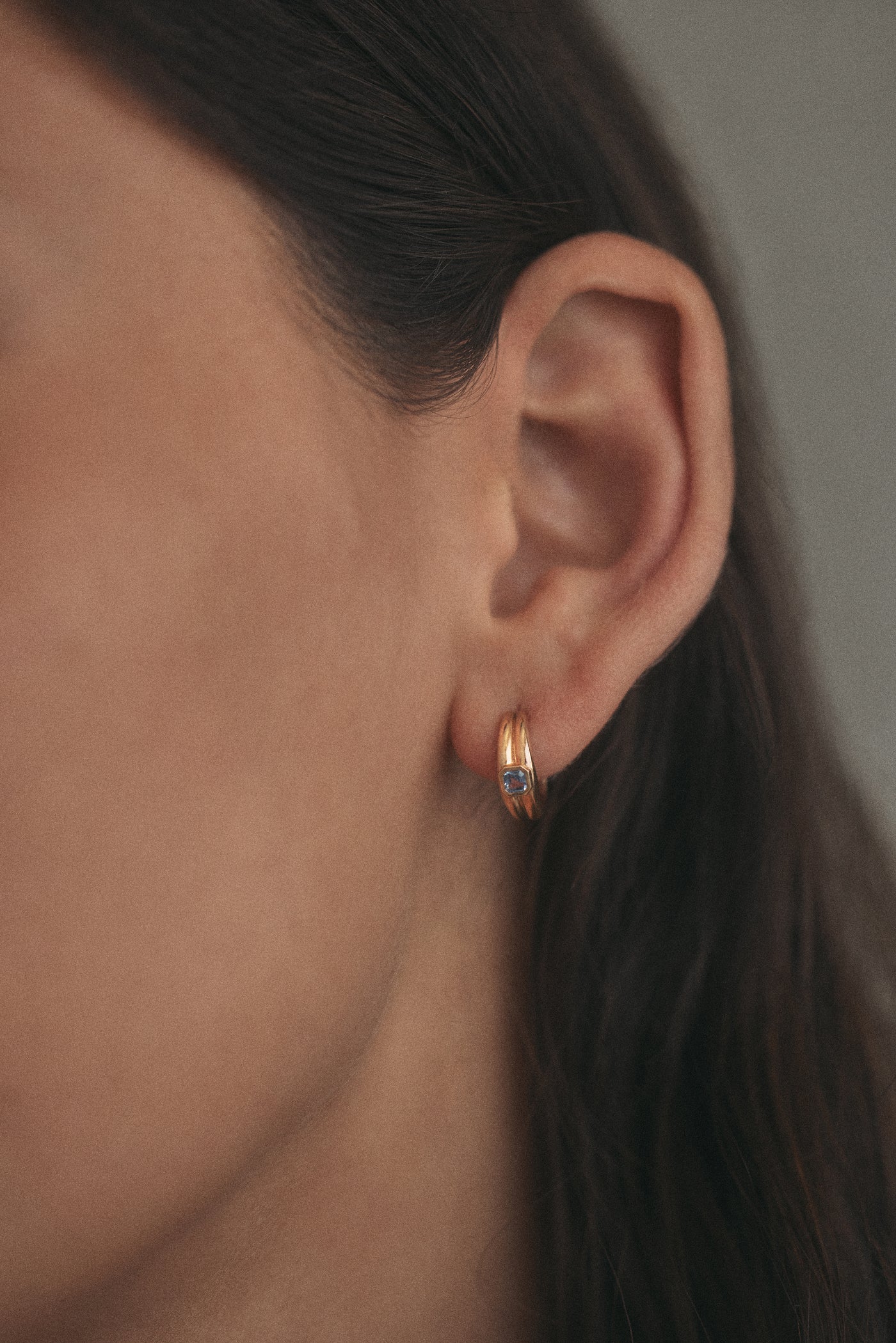 Sapphire Ridge Hoop - Single