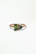 Emerald and Trillion Cut Sapphire Mosaic Ring No. 42
