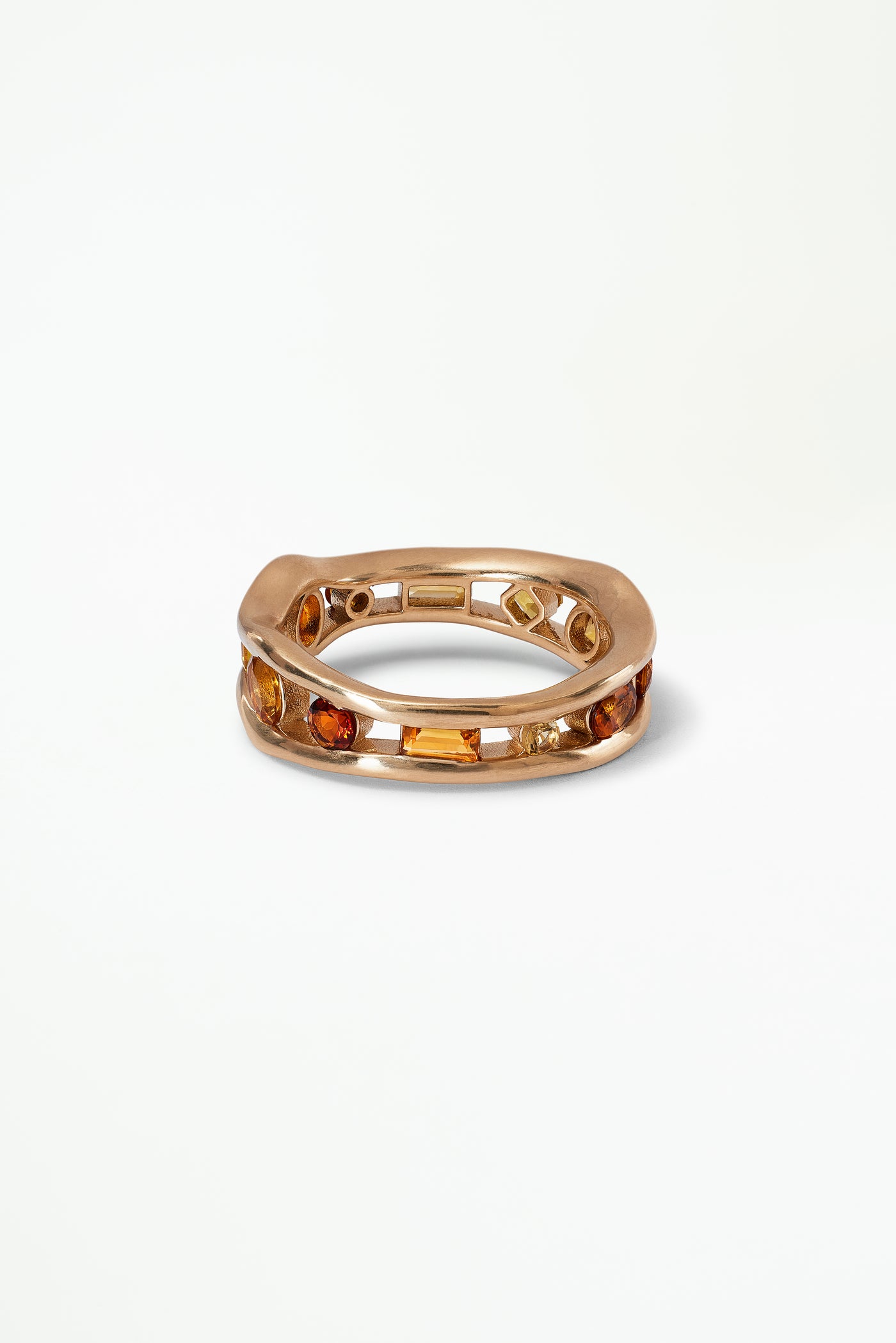 Float Ring - Sapphire & Citrine