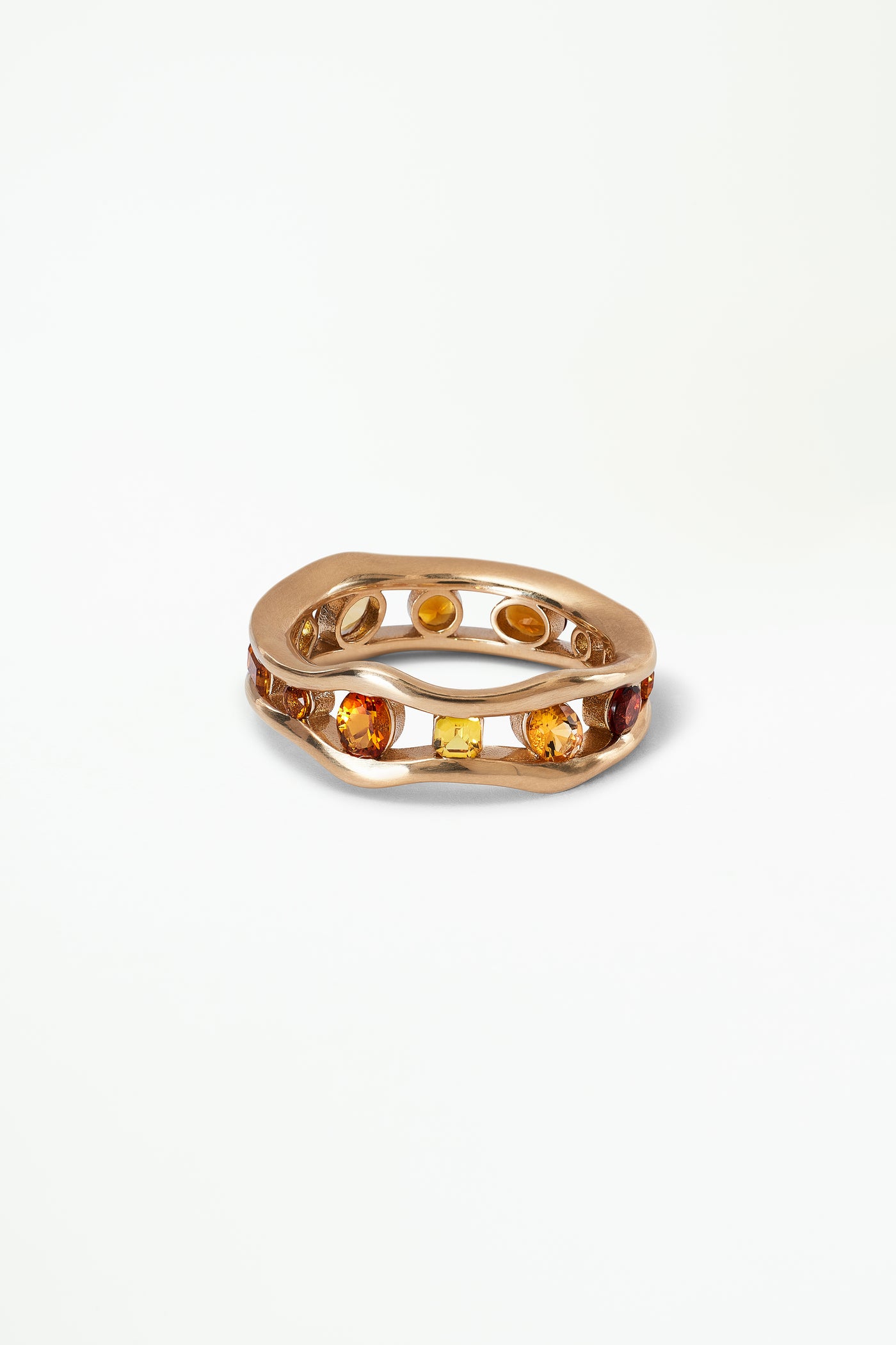 Float Ring - Sapphire & Citrine