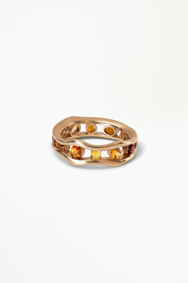 Float Ring - Sapphire & Citrine