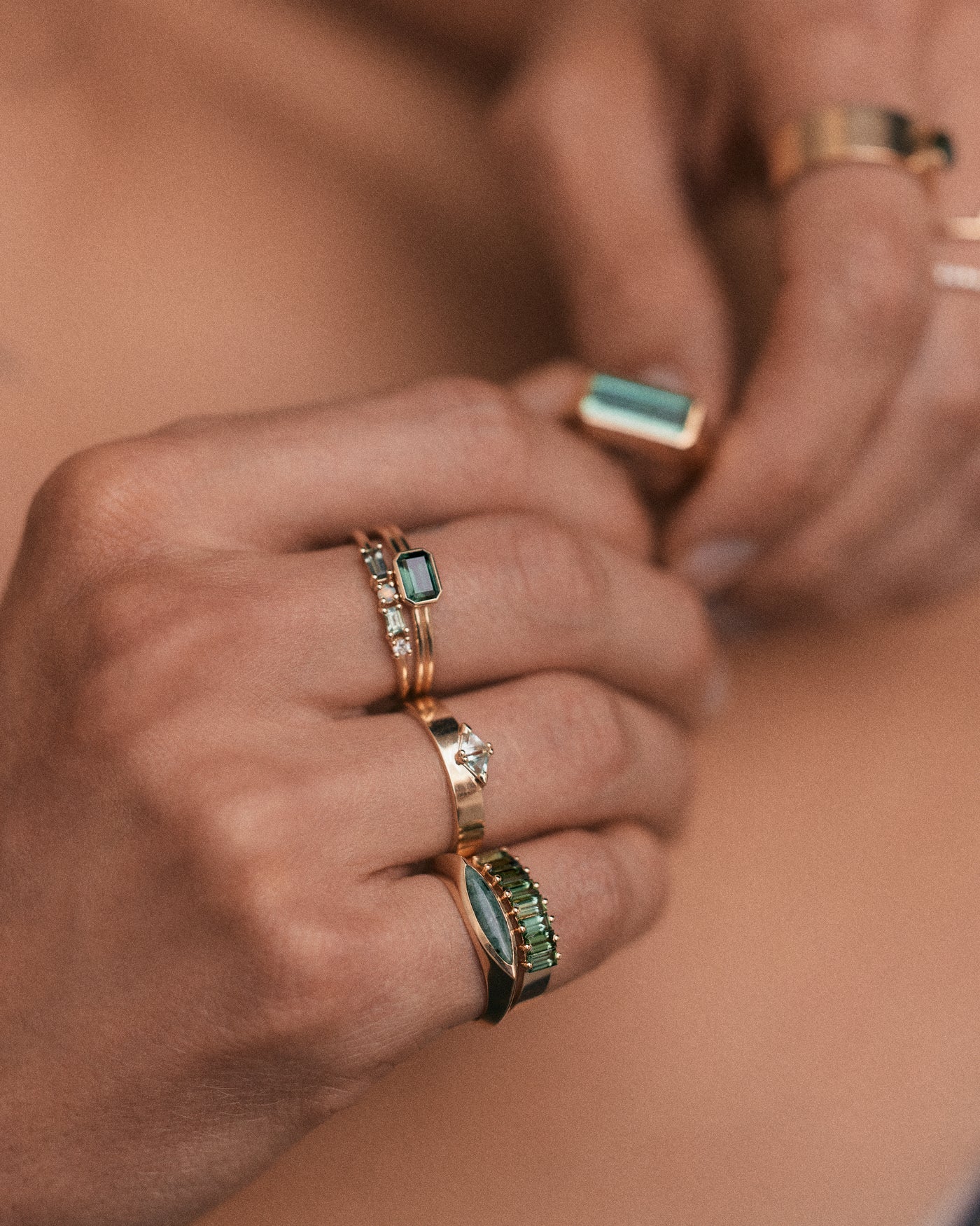 Tourmaline Baguette Band