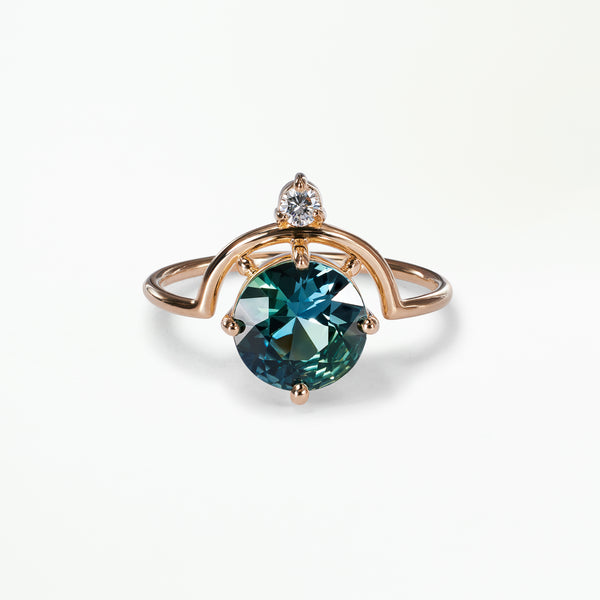 One of a Kind Brilliant Cut Sapphire Nestled Ring No. 22