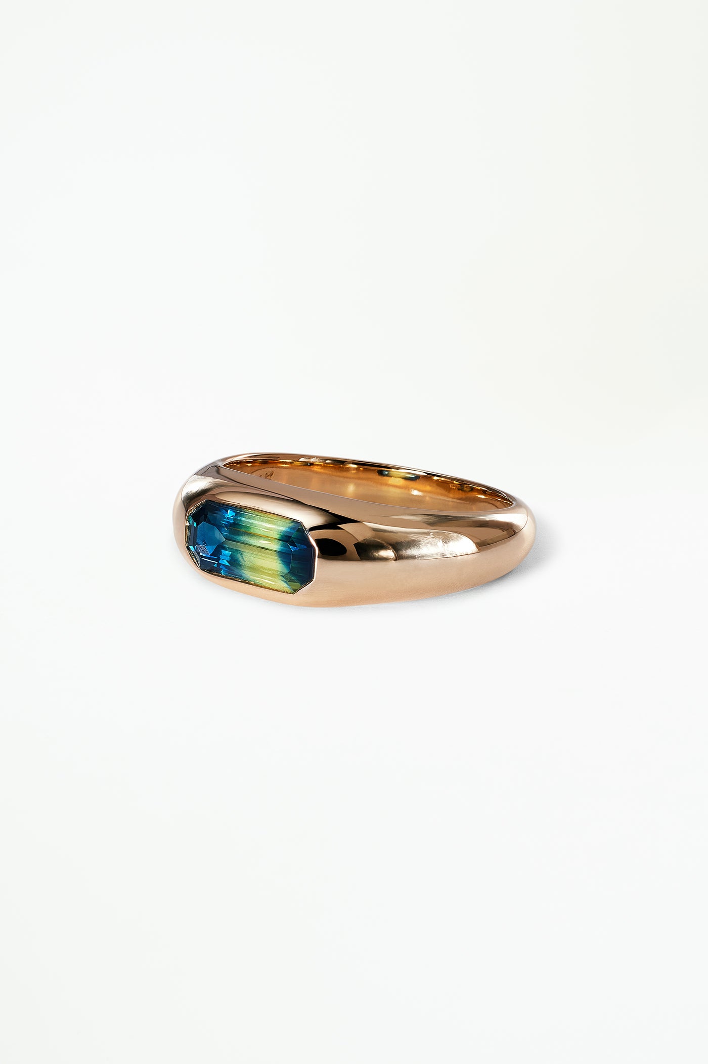 One Of A Kind Emerald Cut Sapphire Soft Signet No. 1