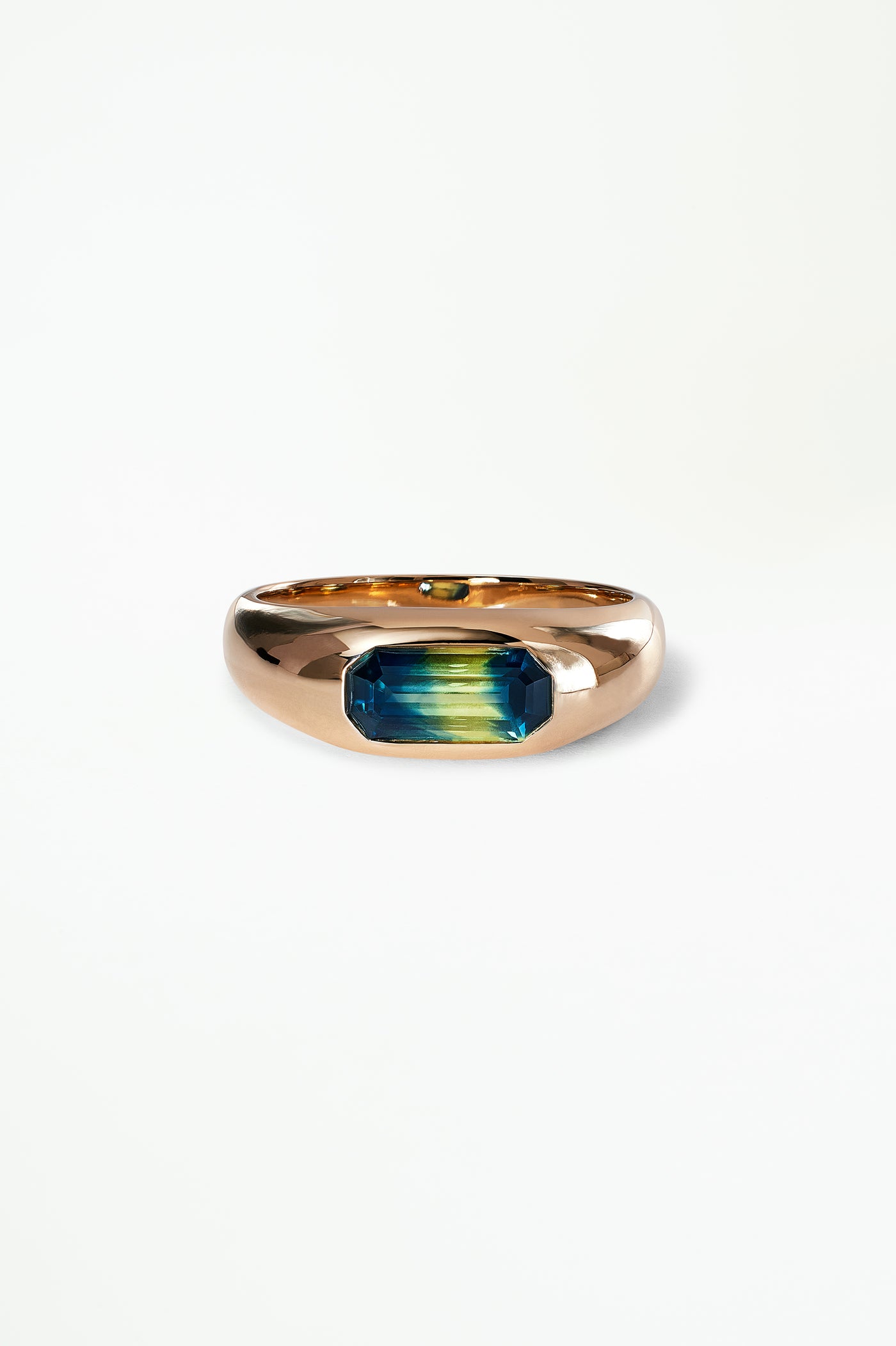 One Of A Kind Emerald Cut Sapphire Soft Signet No. 1